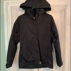 Black Small Ski Jacket, warm coat, womens, water proof, rain coat